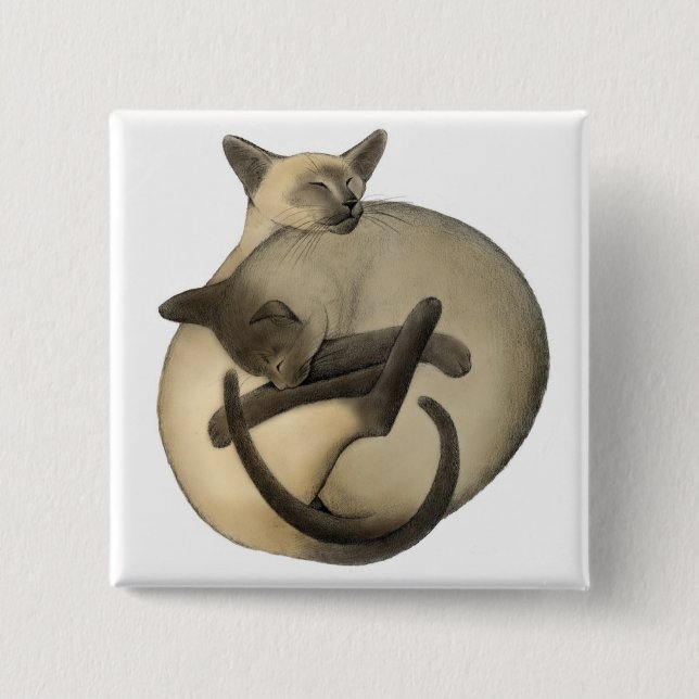 Sleepy Siamese Pin (Front)