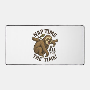 Sleepy Sloth Funny Desk Mat