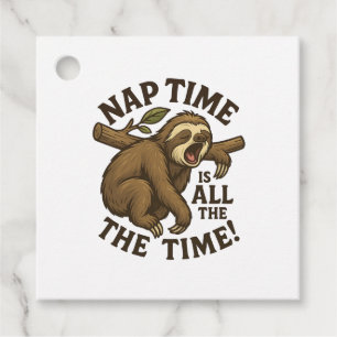 Sleepy Sloth Funny Favour Tags