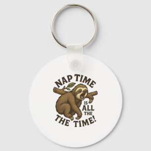 Sleepy Sloth Funny Key Ring