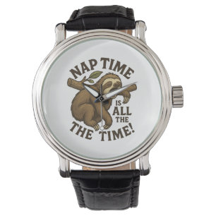 Sleepy Sloth Funny Watch