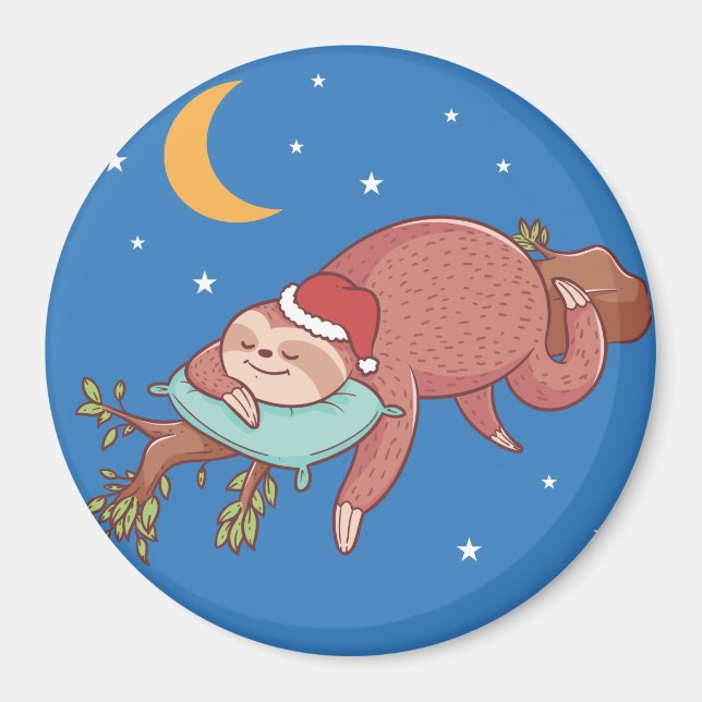 Sleepy Sloth Magnet (Front)
