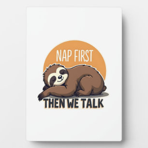 Sleepy Sloth Quote Vintage Cute Lazy Animal Shirt  Plaque