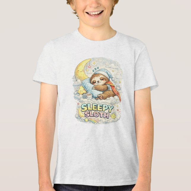 Sleepy Sloth Tri-Blend Shirt (Front)