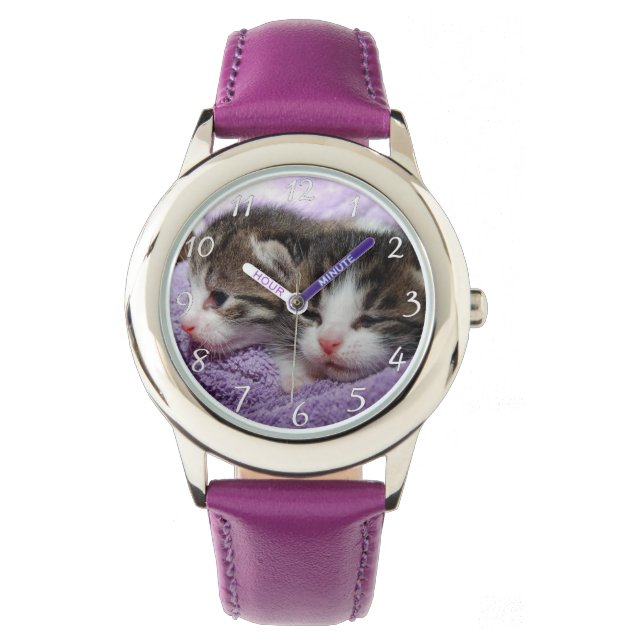 Sleepy sweet kittens watch (Front)