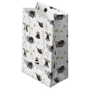 Sleepy Sweet Sloth Pattern Small Gift Bag