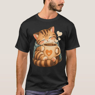 Sleepy Tabby Coffee T-Shirt