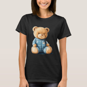 Sleepy Teddy Bear In Cute Pajama Outfit T-Shirt