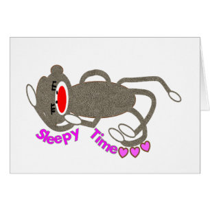 "Sleepy Time" Sock Monkey Sleeping