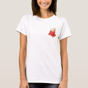 Sleepy Toast Slice Snug in a Glossy Strawberry Jam T-Shirt