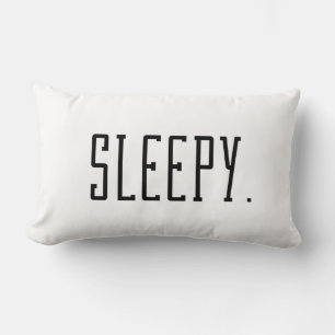 Sleepy. Typography Lumbar Cushion
