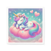 Sleepy Unicorne Valentine's Day Gift Throw Pillow
