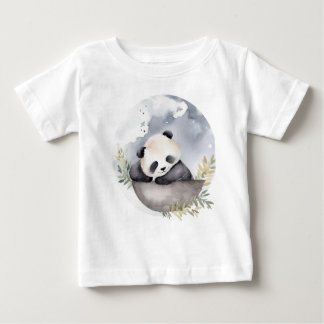 Sleepy Watercolor Baby Panda Bear T-Shirt