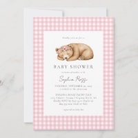 Sleepy Watercolor Woodland Bear Baby Shower