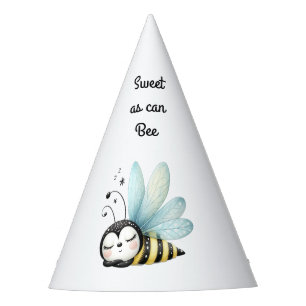Sleepy Whimsical Bee  Party Hat