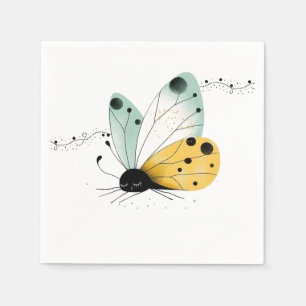 Sleepy Whimsical Butterfly Napkin