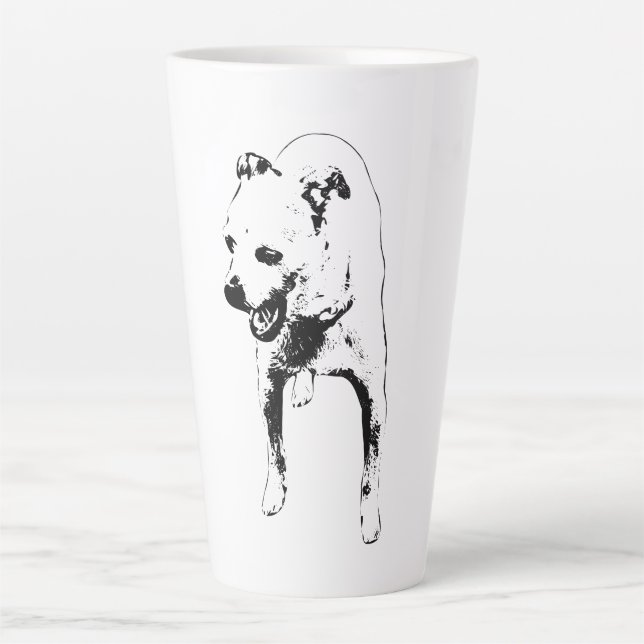 Sleepy Yawn in Harvest Glow Latte Mug (Front)