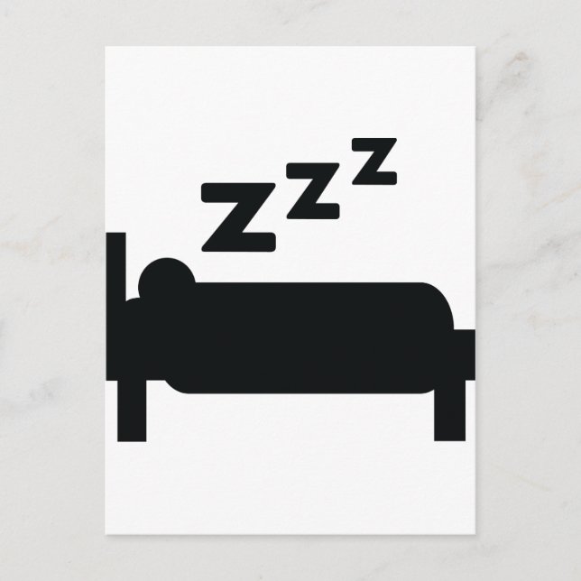 sleepyhead zzz sleeping postcard (Front)