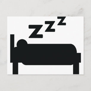 sleepyhead zzz sleeping postcard