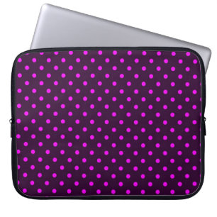 Sleeve Laptop Hot Pink and Violet Polka Dot