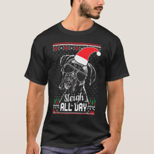 Sleigh All Day Boxer Dog Christmas T-Shirt