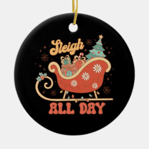 Sleigh All Day Ceramic Tree Decoration
