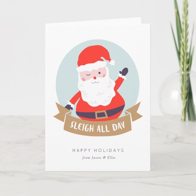 Sleigh All Day Christmas Card (Front)