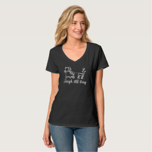 Sleigh All Day Christmas Santa Reindeer Xmas T-Shirt