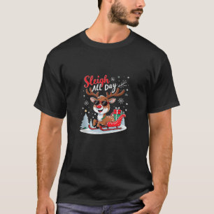 Sleigh All Day Funny Reindeer Christmas Tank Top