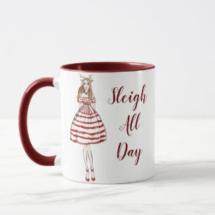Sleigh All Day Holiday Christmas Coffee Mug