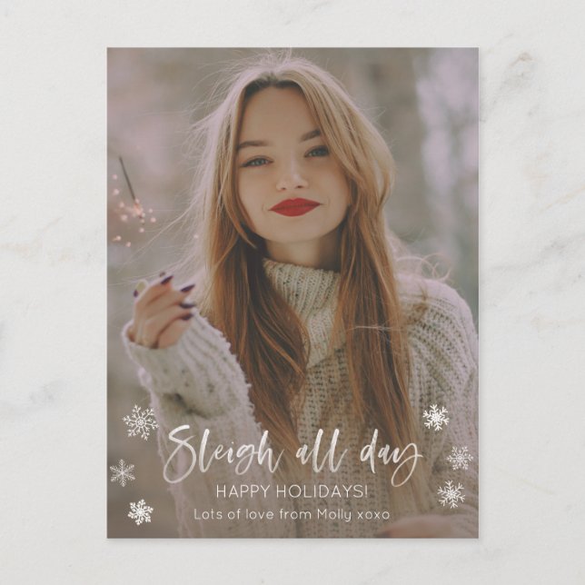 Sleigh All Day Sassy Holiday Card for Singleton (Front)