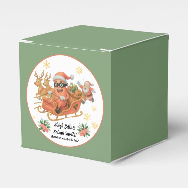 Sleigh Bells & Salami Smells! Favour Box (Front Side)