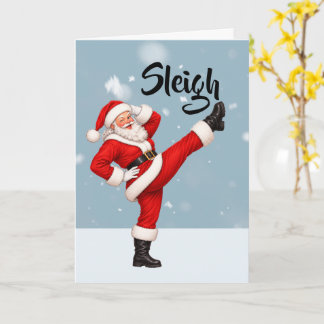 Sleigh Christmas Santa Claus Gay Holiday Card