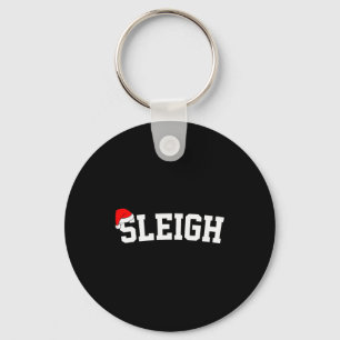 Sleigh Christmas Santa Hat Matching Christmas Fami Key Ring