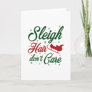 Sleigh Hair Don't Care Holiday Card