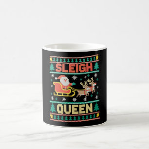 Sleigh Queen LGBTQ Rainbow Reindeer Christmas Xmas Coffee Mug