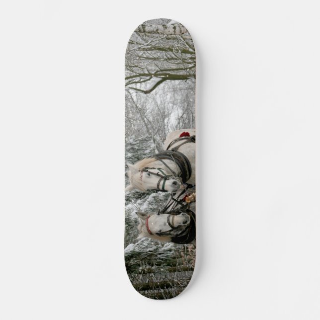 Sleigh Ride in the Snowy Forest Skateboard (Front)