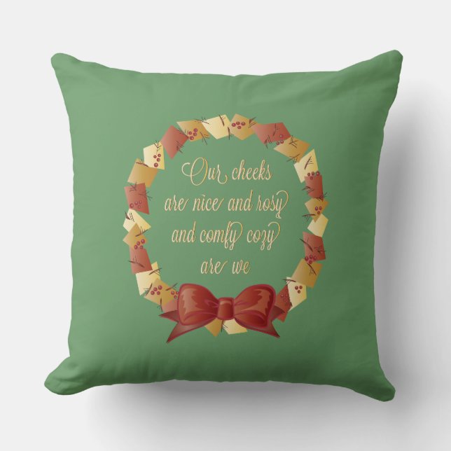 Sleigh Ride Lyrics Design Cushion (Front)