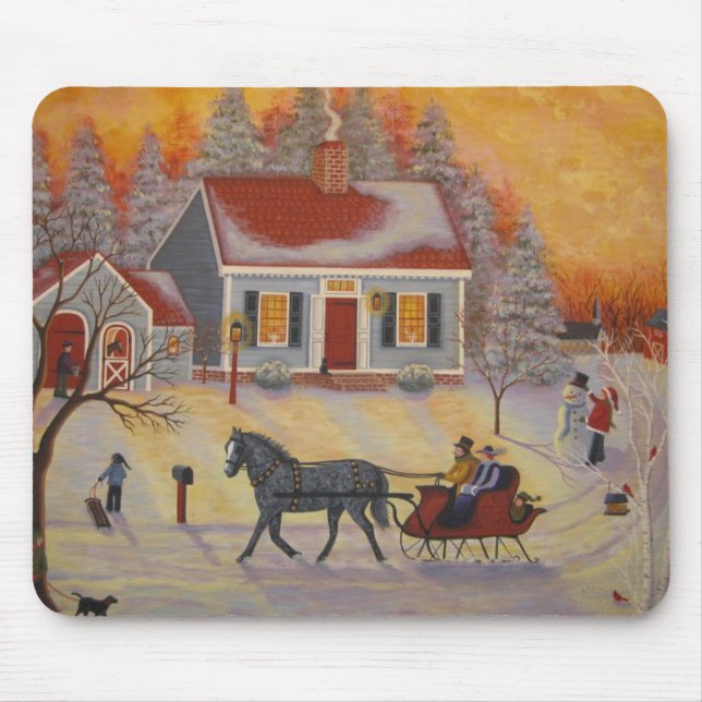 Sleigh Ride Mouse Pad (Front)