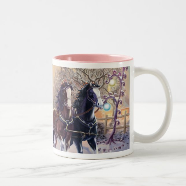 Sleigh Ride Two-Tone Coffee Mug (Right)