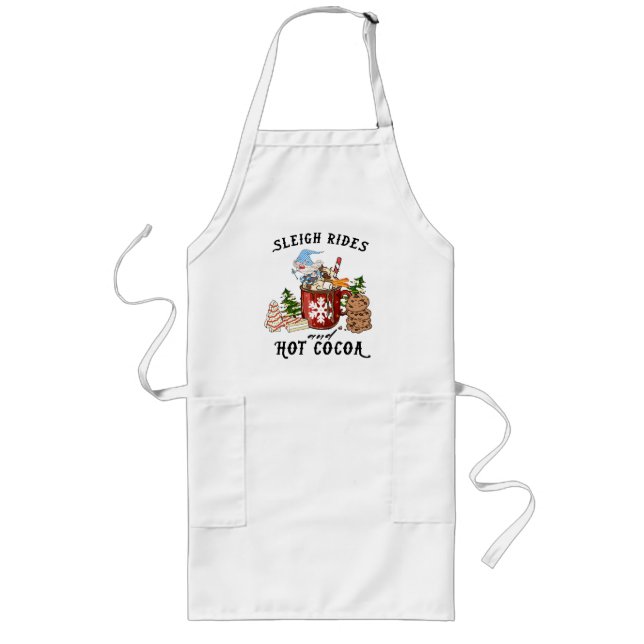 Sleigh Rides and Hot Cocoa – Scandinavian Gnome Long Apron (Front)