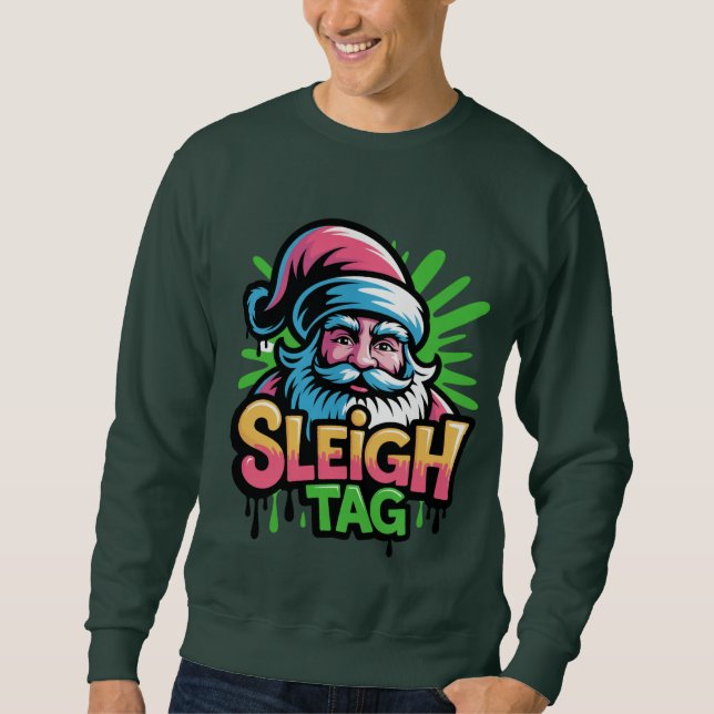 Sleigh Tag — Urban Santa Emblem Tee (Front)