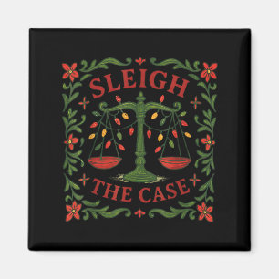 Sleigh The Case Funny Lawyer Xmas Design Magnet