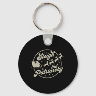 Sleigh The Patriarchy Feminist Christmas Key Ring