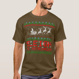 Sleigh The Patriarchy Feminist Feminism Santa Ugly T-Shirt