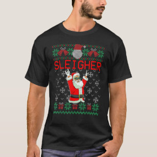 Sleigher Heavy Metal Music Hail Santa Ugly Sweater