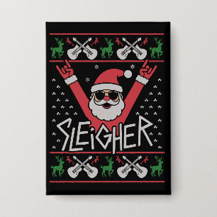 Sleigher Santa Christmas Rock n Roll Ugly Sweat
