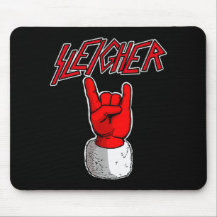 Sleigher Santa Claus Metal Christmas Funny Hail Sa Mouse Pad