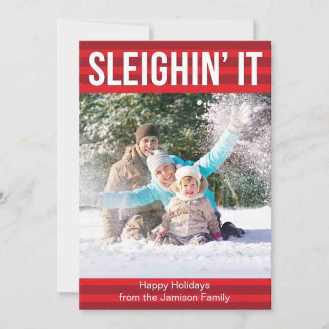 Sleighin' It Holiday Card (Front)