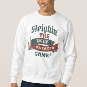 SLEIGHIN' THE UGLY SWEATER GAME CHRISTMAS SWEATER